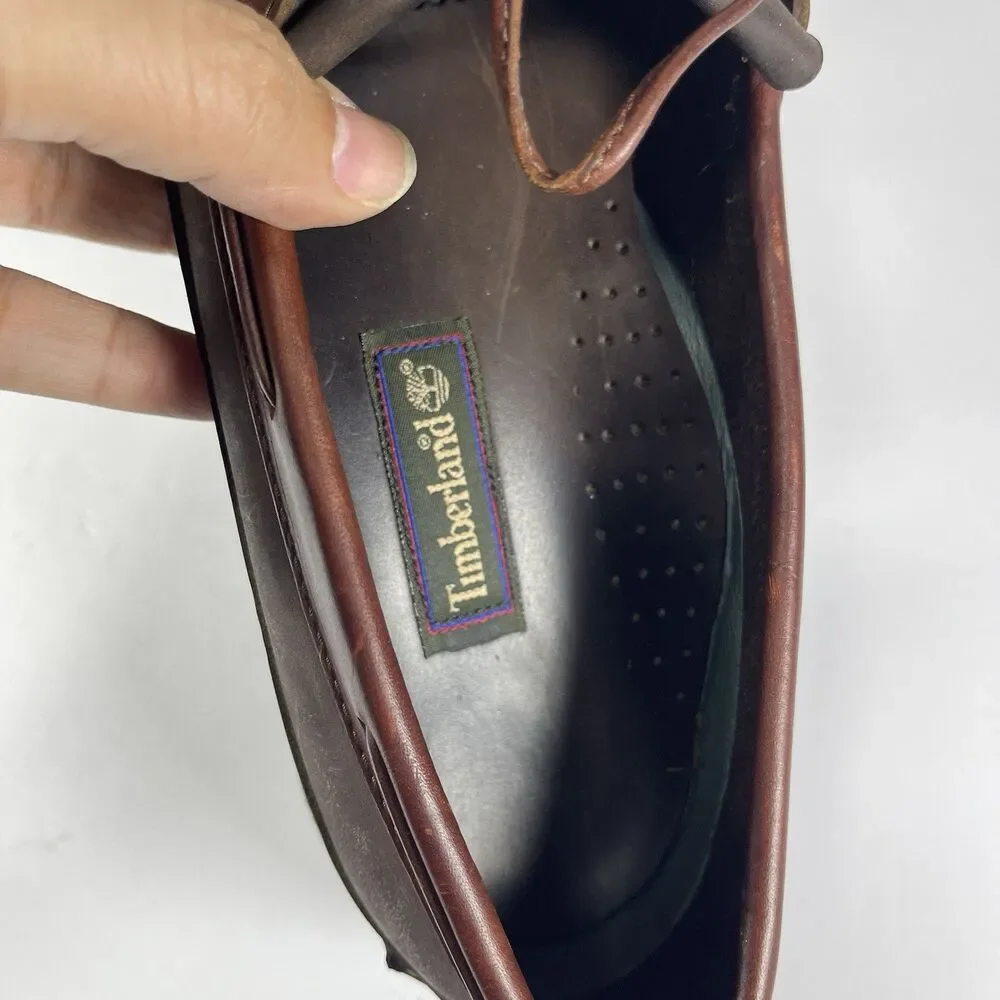 Timberland Men's 13 M Vintage Kiltie Tassel Loafers Boat Shoes Brown Vibram Sole
